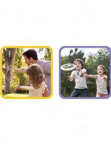 儿童软式飞盘玩具套装，卡通图案，色彩鲜艳，飞行稳定，飞行距离远，适合室内/室外多人竞技运动，适合3-12岁男孩女孩，生日礼物 - 彩色 - 查看 6