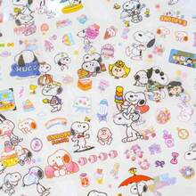 SNOOPY 1张卡通史努比贴纸，随机可爱风格手工账号贴纸，手工账号材料包装装饰贴纸，适用于装饰水瓶、滑板、电脑、冰箱，治愈心情贴纸，派对礼物，粉丝节日礼物。 - 彩色 - 查看 2
