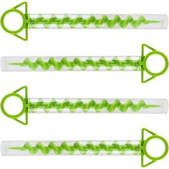 4x Tent Pegs Camping Ground Anchor Screw Pegs Sand Pegs Beach Plastic 29 Beach Sand Anchor Tent Ground Anchor Trampoline With 4 Transparent Plastic Tubes, Green