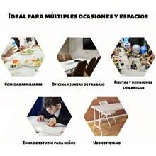 Mesa Plegable Rectangular, Mesa de Servicio Plegable Ajustable en 6 Alturas, 74 x 76 x 50 Escritorio Plegable, Soporte Fuerte, Ideal para Comedor, Dormitorio o Oficina en Casa - 1 - Ver 2