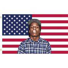 Rapper Rocky American Flag Tapestry 3x5 Ft - Rap Asap USA Poster For Bedroom Living Room Funny Decor - 多色 - 查看 2