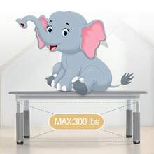 Juego de mesa y sillas para niños de 2 a 10 años, escritorio de manualidades con altura ajustable y 6 sillas, escritorio de grafiti con patas antideslizantes y organizador, ideal para aulas, guarderías y el hogar - Gris - Ver 3