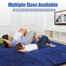 Festival Thanksgiving Christmas Decor Home Rug Living Room 8x10 Fluffy Area Rugs For Living Room,Shag Area Rug For Bedroom,Black Soft Fuzzy Rug Non-Shedding Indoor Plush Carpet For Kids Bedroom Nursery Home Decor - 深藍色 - 查看 2
