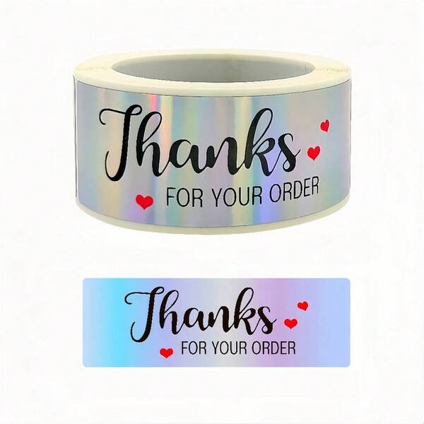 120pcs Holographic Thank You Stickers, Laser Sealing Stickers For Gift Wrapping, Wedding Favors, Envelopes, Invitations