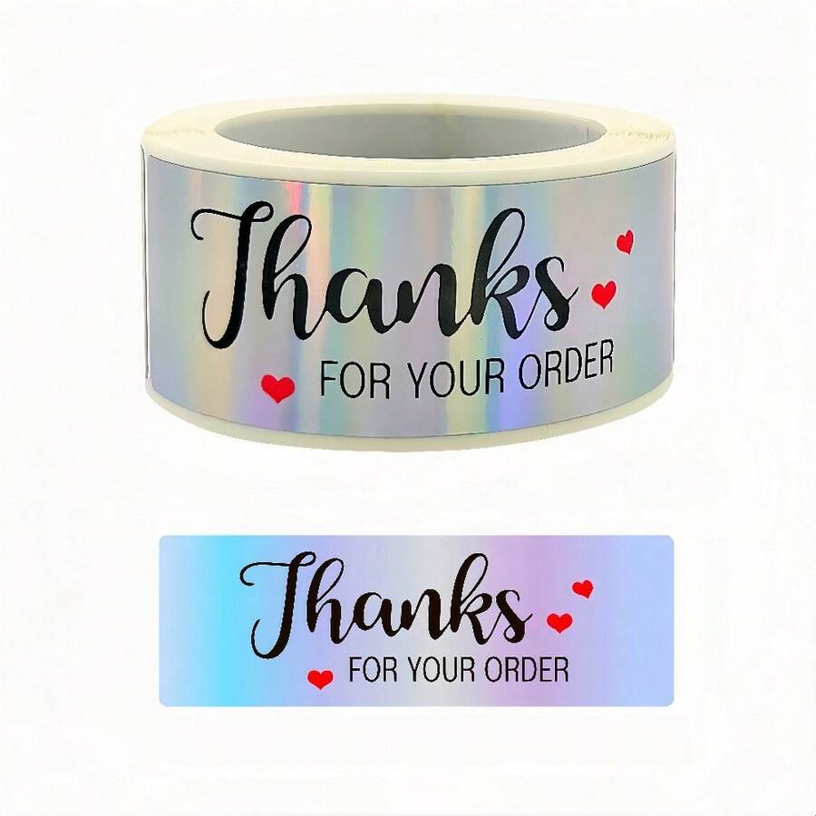 120pcs Holographic Thank You Stickers, Laser Sealing Stickers For Gift Wrapping, Wedding Favors, Envelopes, Invitations
