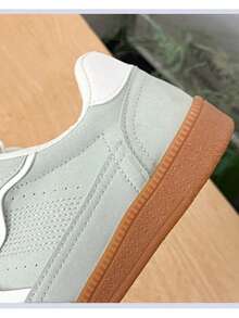 Uniwersalne, codzienne, damskie trampki, sportowe, ze skóry PU, sznurowane, z geometrycznym wzorem, idealne do noszenia w domu i o każdej porze roku