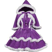 ZZEQYG Womens Christmas Dresses Santa Christmas Outfits Lolita Dress - Bộ đồ vest màu tím - Xem 5