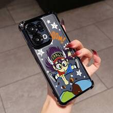 Funda de Teléfono de Moda Robot Chica Morada con Grandes Gafas Redondas, Adecuada para OPPO Reno 14, 14F, 13F, 12F, 11F, 13, 12, 11, F Pro 4G/5G. Funda trasera transparente con marco electrochapado anti-caída - Diseño único de alta moda, actualización de accesorios móviles, funda de teléfono transparente, carcasa con marco electrochapado, carcasa con patrón único, entusiasta del anime - Mezcla de colores - Ver 3