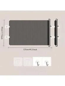 1pc Small Pet Supplies Retractable Pet Fence, Anti-Cat Escape Door Barrier, Pet Gate, Cat Door Stopper - Multicolor - View 9