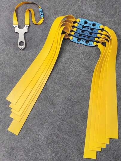 Conjunto de 4/6/8 peças de acessórios para estilingue de caça ao ar livre, elásticos de látex natural de 0,75 mm com alta elasticidade e resistência, material de látex durável, essenciais para tiro com estilingue.