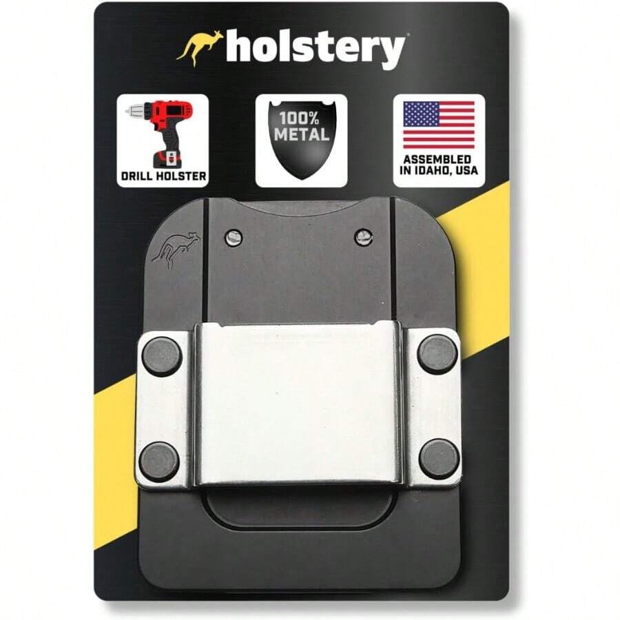 DriverMaster ClipOn Tool Belt Drill Holder Simple Hook Holster For Cordless Drill Impact Nailer Tape Measure Or Any Tools With Hanger Clips