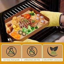 200PCS Unbleached Parchment Paper Sheets, 9 X 13IN Pre-Cut Baking Parchment, Heavy Duty Non-Stick Baking Paper For Half Sheet Cookie Bread Cake Pans, Grilling Meat Pizza, Oven, Air Fryer Halloween Fall Decor Christmas - 棕色 - 查看 3