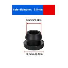 5Pcs 2.5-15mm Black Conical T-Shaped Silicone Plug Head Blanking End Caps Tube Inserts Bung Proof High Temperature