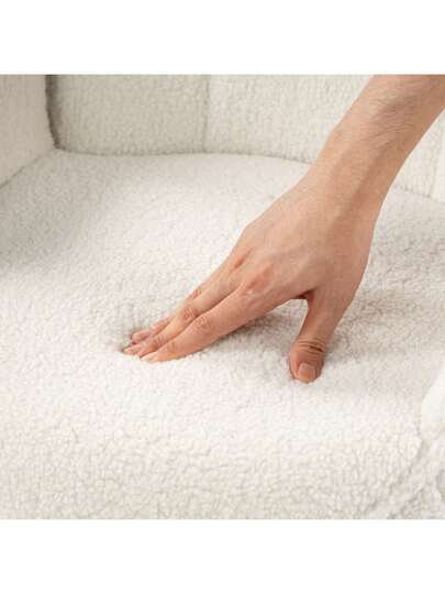 Meubles Cosy Set Of Teddy Fabric Dining Chair, Com table, Beige, Moderne Easy Assembly, Home Room, 72 62 91.5 Cm view 8