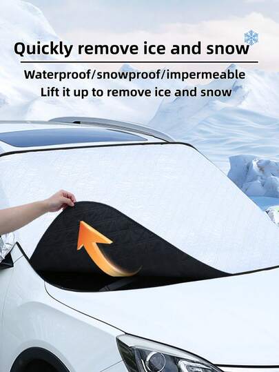 A Product That Is Universal For All Car Models - The Car Windshield Cover, Which Has Both UV Protection And Snow - Blocking Functions. It Is Easy To Install And Durable, Ensuring Driving In Winter. Car Outer Cover, Car Cover, Car Tarpaulin, Car Parts