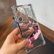 Funda de teléfono de anime japonés popular  para S25/S24/S23/S22/S21/S20 FE Ultra Plus 4G 5G, funda protectora transparente a prueba de golpes de alta gama y colorida con electrochapado - Mezcla de colores - Ver 6