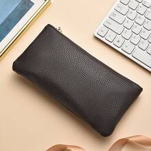 Neue einfache lange Lederbrieftasche mit Reißverschluss für Männer und Frauen, modische Kapazitätstasche, multifunktionaler lässiger Kartenhalter