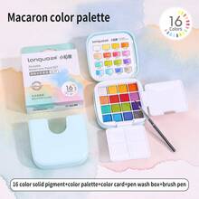 1 Set Of 16 Colors Solid Watercolor Paint, Portable Watercolor Paint Set For Sketching, Hand Painting, Graffiti, Suitable For Artists, Crafts, Christmas, Thanksgiving, New Year, Easter, Holiday Gifts, Card Making, Metal, Ceramic, Glass, Halloween Decoration - Watercolor Paint Set - View 15