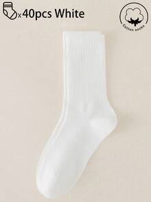 40只/30只/24只装 男女通用舒适运动袜，男士长袜，适合运动和训练，女士长袜，休闲和商务穿着，抗菌，柔软，黑白配色，防臭，吸湿排汗，轻盈舒适，适合秋冬季节，20只/10只/8只/6只/4只/2只装 - 彩色 - 查看 45