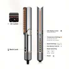 2-In-1 Multifunctional 200 Million Negative Ion Hair Straightener, Can Be Used As Hair Dryer And Hair Straightener, Quickly Dry And Heat Hair, High-Speed Airflow + 3 Temperature Settings + LCD Display And Auto Shut-Off Function, Suitable For All Hair Types - Perfect Birthday Gift For Mother And Girlfriend (New Year/Christmas) - View 3