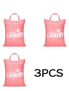 38*48cm Laundry Bag - Durable Material, Machine Washable, Happy Smiling Face Design With "Wash Me" Print - Travel & Home Clothing Storage Bag, Moving Organization Pouch, Fun Design, Sturdy Zipper, Thick Handles