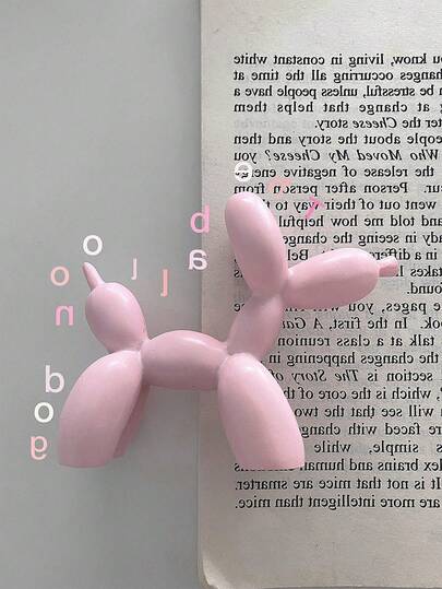 قطعة واحدة ديكور مكتبي صغير، تمثال كلب بالون جميل، اكسسوار ديكور منزلي، زخرفة طاولة حديثة وإبداعية، مناسبة للحفلات وديكور الغرف والمنزل