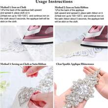 Premium Handmade Crystal Rhinestone Applique, Multi-Color Crystal Glass Diamond Bridal Sash, Hot Melt Diamond Sticker, Wedding Decoration, Bridal Accessories, DIY Craft Supplies