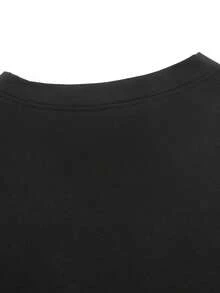 Black Florida Palm Island Graphic T Shirt, Unique Print 220g 100% Cotton Short Sleeve Women's T-Shirt Summer Hot  For Daily Wear - Black - View 4