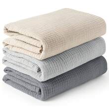 3pcs/Set Newborn Cotton Muslin Swaddle Blankets, Breathable & Soft, Can Wrap Baby And Burp, Essential For Baby Christening, Also A Great Gift For Infants - Multicolor - View 28