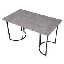 Dining Table 140 X 80 Cm (1 Piece), Modern Kitchen Table, Metal Frame
Rectangular Dining Table With Modern Wood Pattern, Kitchen Table With Adjustable Legs For Dining Room And Living Room, Gray - 1 - View 7