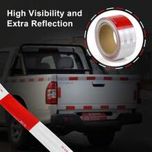 Cinta Reflectante Roja y Blanca-C2 Cinta de Señalización Industrial Para Exteriores, Coches, Camiones, Barcos, 2 Pulgadas x 30 Pies, 1 Rollo, BOMEI PACK - 1 - Ver 8