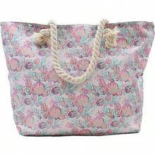 Bolsa de Playa para Mujer Tipo Tote Amplia con Asas, en Diferentes Diseños y Colores,Fabricada en Polipropileno y Poliéster, Fácil de Limpiar, para el Verano - Multicolor 2024 - Ver 6