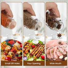 36pcs 120ml Glass Spice Jars Set With Bamboo Lids & Labels, Clear Empty Spice Bottles With Funnel For Kitchen Organization - Trong sáng - Xem 3