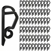 100个专业灯夹，耐候型排水槽挂钩，带排水槽，适用于屋顶、树木、围栏灯安装，多季节节日装饰解决方案（黑色） - 100pcs - 查看 6