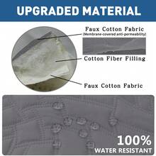 YSTYLE Single-Seater Reclining Armchair Cover, Armchair Cover With Armrests, Single-Seater Armchair Cover With Armrests, Armchair Cover With Elastic Band, Reclining Sofa Cover - Light Grey - View 3