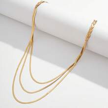Simple And Elegant Long Snake Chain Necklace For Women, With A Smooth Blade Chain, Fashionable And  Necklace For Women, Daily And Party Necklace Accessories For All Seasons - 金色 - 查看 4