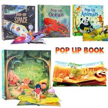 Lachilly Usborne立体书英文故事书，3D图画儿童早期教育动物认知书，学前互动活动图画书，儿童睡前故事书