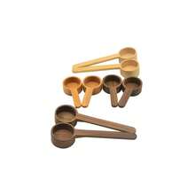 日式木勺，咖啡豆勺，山毛榉木或胡桃木制成，咖啡粉量勺，奶精勺 - 彩色 - 查看 2