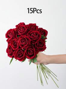 6/12 Rosas artificiales, Rosas rojas oscuras Flores artificiales Rosas falsas para decoración DIY Ramos de boda Centros de mesa Decoraciones, Decoraciones para despedida de soltera, Día de San Valentín, Decoraciones para baby shower, Decoración del hogar, Decoración de centros de mesa, Decoración navideña, Decoración de dormitorio, Decoración de jardín. Regalo.