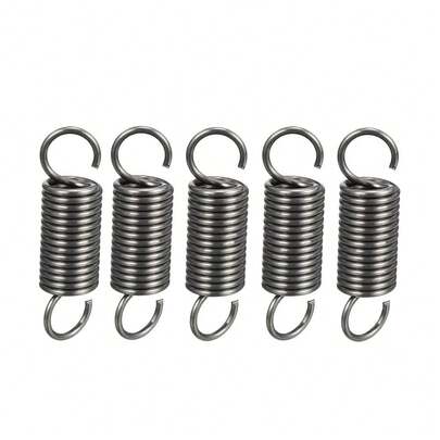 5Pcs Extended Tension Spring Wire Dia 0.059inch, OD 0.47inch, Free Length 1.97inch Nickel-Plated Spring Steel Small Dual Hook Tension Springs For Production{Inchsize_nameinch:Inch1.5mm*12mm*50mm/0.059\Inch*0.47\Inch*1.97\Inchinch}