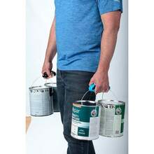 Kitchen Storage And Organization - Plastic Bag Organizer And Holder For Easy Shopping - Shark Tank - Gel Padding Bags Handle Hands-Free Design For Groceries Paint Can Carrier 1 Pack - 1包 - 查看 6