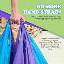 Grocery Bag Holder And Plastic Bag Carrier With Gel Padded Handle - Hands-Free Shopping Assistant For Multiple Bags Paint Cans And Luggage - 100lb Capacity As Seen On Shark Tank - 1包 - 查看 6