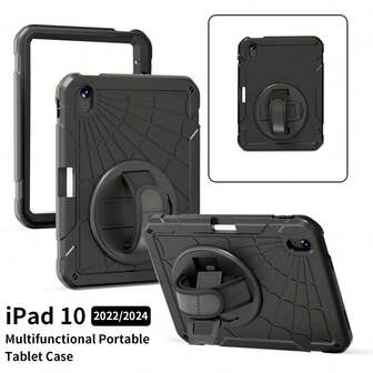 Military Industry Anti-Fall 1pc Stock Case Compatible With Ipad 10th/ 9th/ 8th/ 7th Generation 10.9/11''/ 9.7'', IPad 11(A16 2025) IPad (A16) 11 Inch 11th Generation 2025 Galaxy Tab A8 10.5 Inch 2022 IPad Air4/Air5 10.9 Case With Pencil Holder [360° Rotating Hand Strap] &Stand, Case Compatible With Ipad Air4/Air5 10.9 Inch IPad 7th/8th/9th Gen 10.2 (Red+Blue,Black)