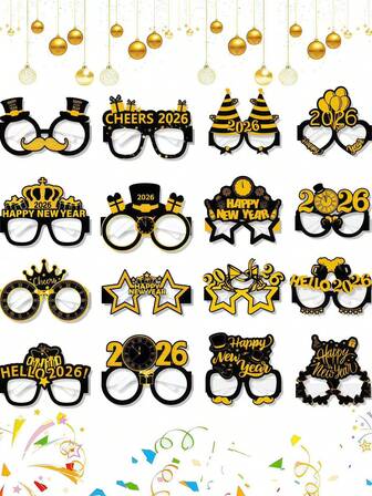 Gafas de Año Nuevo, edición 2026, regalos para fiestas. Decoraciones y accesorios para fiestas, recuerdos de fiesta. Perfectas para celebraciones de Año Nuevo, fiestas temáticas y regalos de fiesta de graduación.