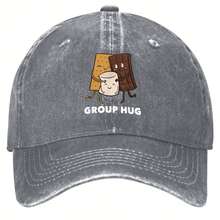 Smores T-Shirt, Group Hug Marshmallow Chocolate Baseball Cap &Lt;Unisex&Gt; Y2k Vintage Baseball Cap - 沙/ - 查看 5