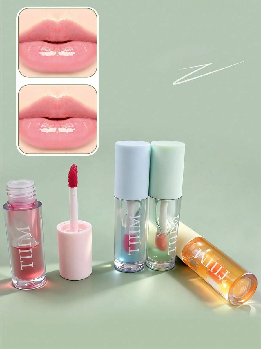 1 pieza Aceite hidratante para labios, hidratante y nutritivo para labios suaves y voluminosos - Multicolor - Ver 1