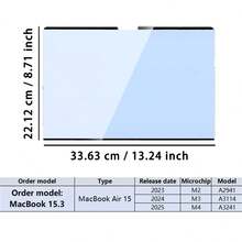 Cyan Phoenix [1片] 适用于MacBook Air Pro 13/14/15/16英寸的磁吸式蓝光阻隔屏幕保护膜，防眩光磨砂膜，3H硬度防刮，易于安装可拆卸滤光片，缓解眼疲劳（2016-2025 M1/M2/M3/M4） - 磁吸防藍膜 - 查看 10
