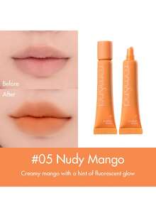 Rom&nd Romand Matte Lip Gloss 05 Nude Mango, Lightweight Mousse Texture, Gradient Rainbow, Non-Sticky Mirror Design, Warm Tone Brightens Complexion, 12-Hour Wear, Easy To Layer, Contains Hyaluronic Acid Softening Care Ingredients, Portable Romantic Lipstick, Creates Instant Glossy Office Look, Easy To Photograph, Korean Makeup, 8g/0.28oz