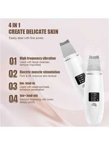 Skin Scrubber Facial Scrubber Blackhead Remover Cleaner Skin Spatula Skin Scraper Battery Capacity 650mAh