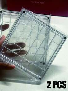 1pc 36/33/17 Grids Acrylic Square Transparent Seashell Storage Box, Beach Stones Specimen Display, Mini Jewelry Box, Handmade Gift, Decorative Desktop Organizer Box, DIY Storage Box, Holiday Gift For Women Storage Organizer Travel Essentials Back To School Dormitory Storage